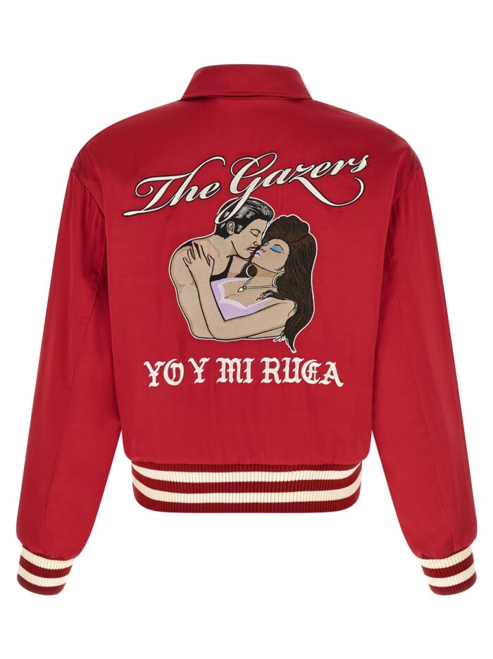SECOND/LAYER 'Aces Satin Club' Bomber Jacket