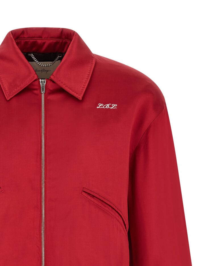 SECOND/LAYER 'Aces Satin Club' Bomber Jacket