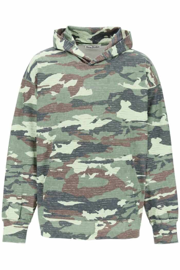 ACNE STUDIOS Camouflage Hoodie Sweatshirt With