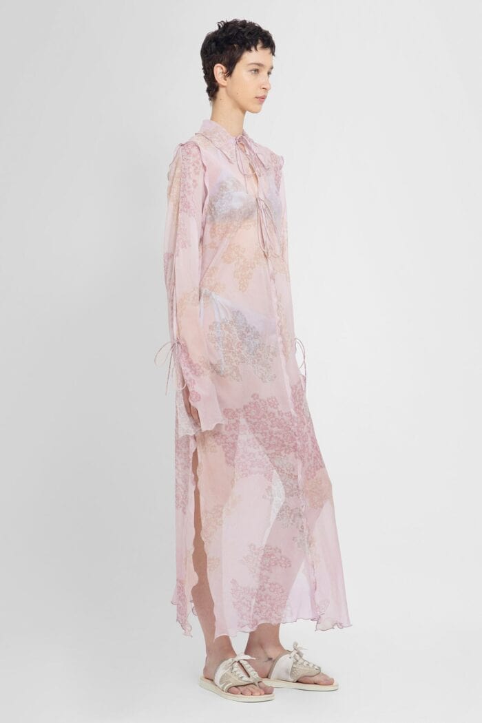 ACNE STUDIOS Chiffon Printed Long Dress