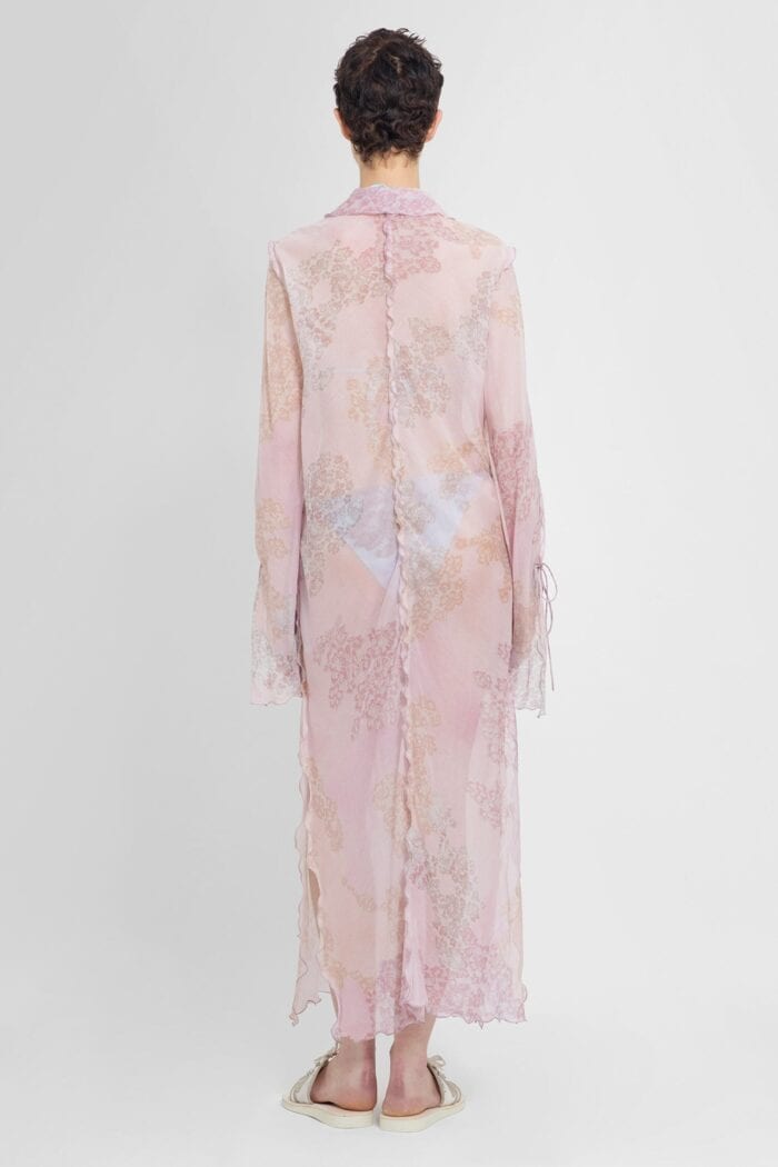 ACNE STUDIOS Chiffon Printed Long Dress