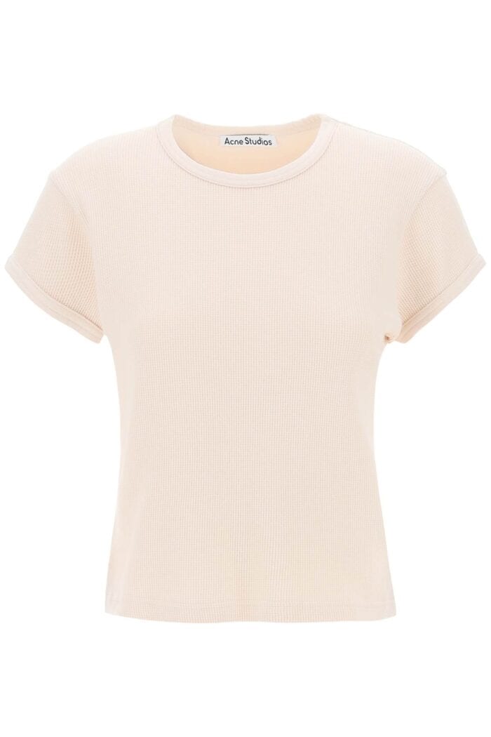 ACNE STUDIOS Cotton Honeycomb Pattern T-shirt