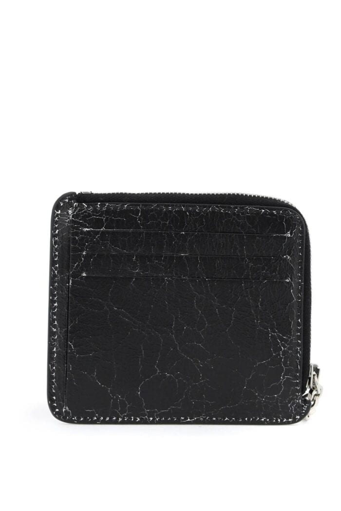 ACNE STUDIOS Cracked Leather Wallet With Distressed