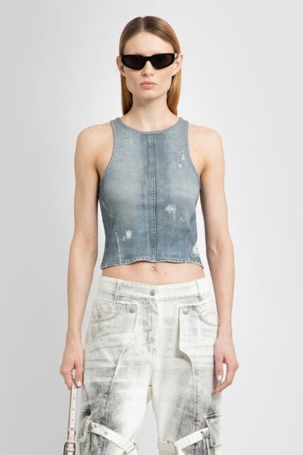 ACNE STUDIOS Denim Print Knitted Tank Top