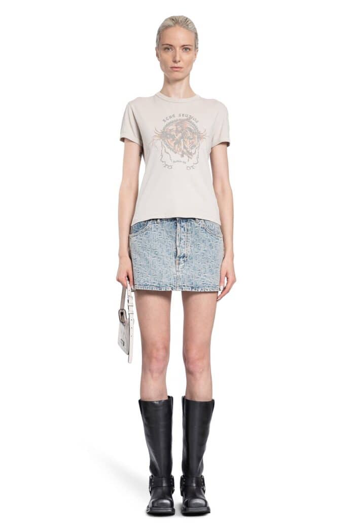 ACNE STUDIOS Monogram Denim Mini Skirt