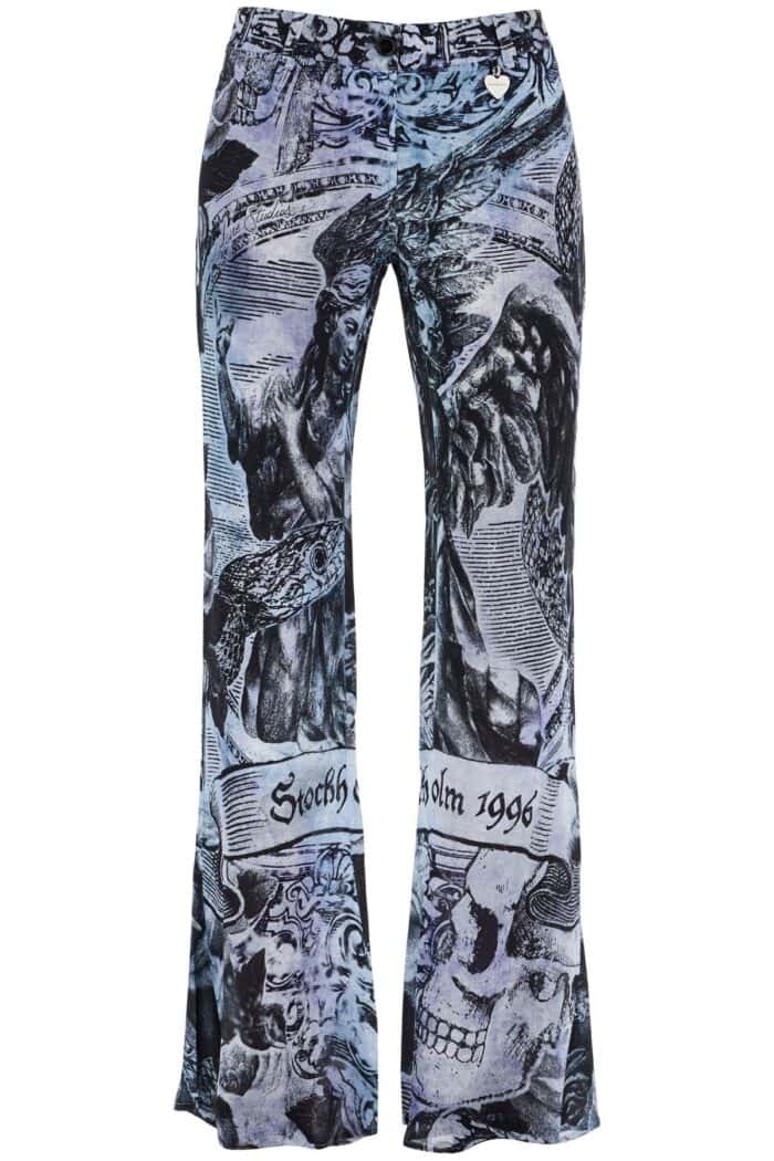 ACNE STUDIOS Printed Crepe Flared Pants