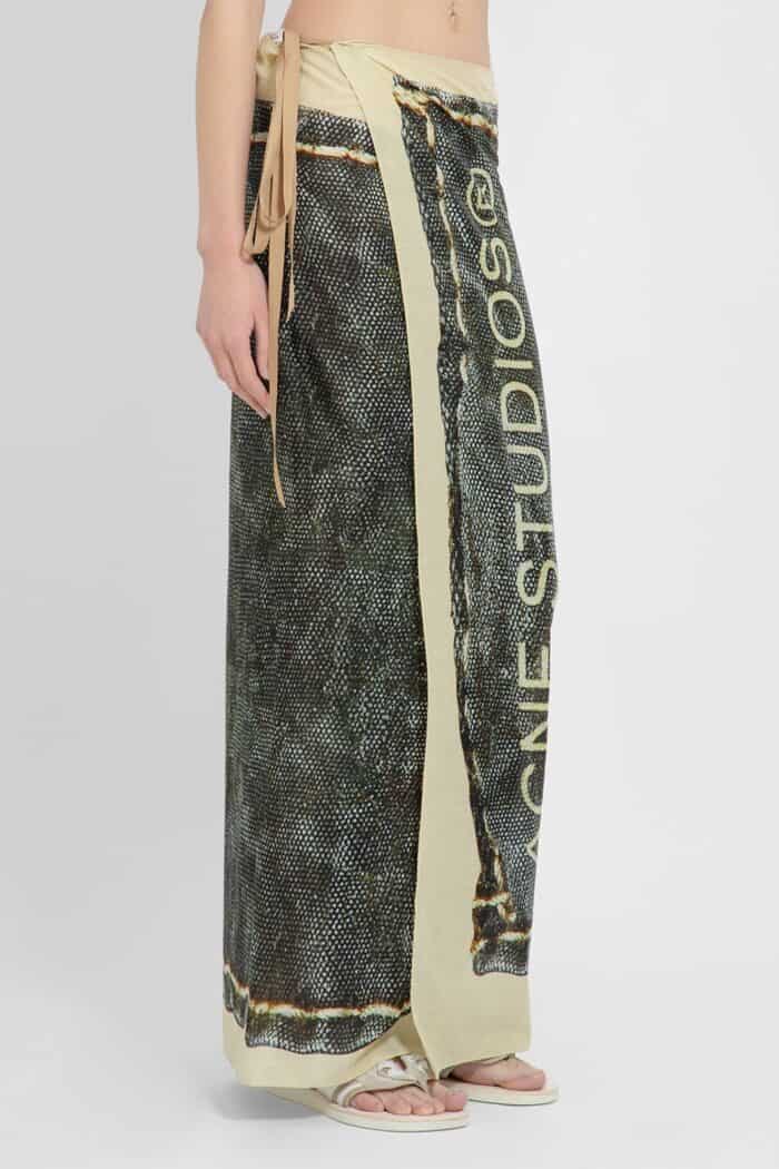 ACNE STUDIOS Printed Sarong Scarf Skirt