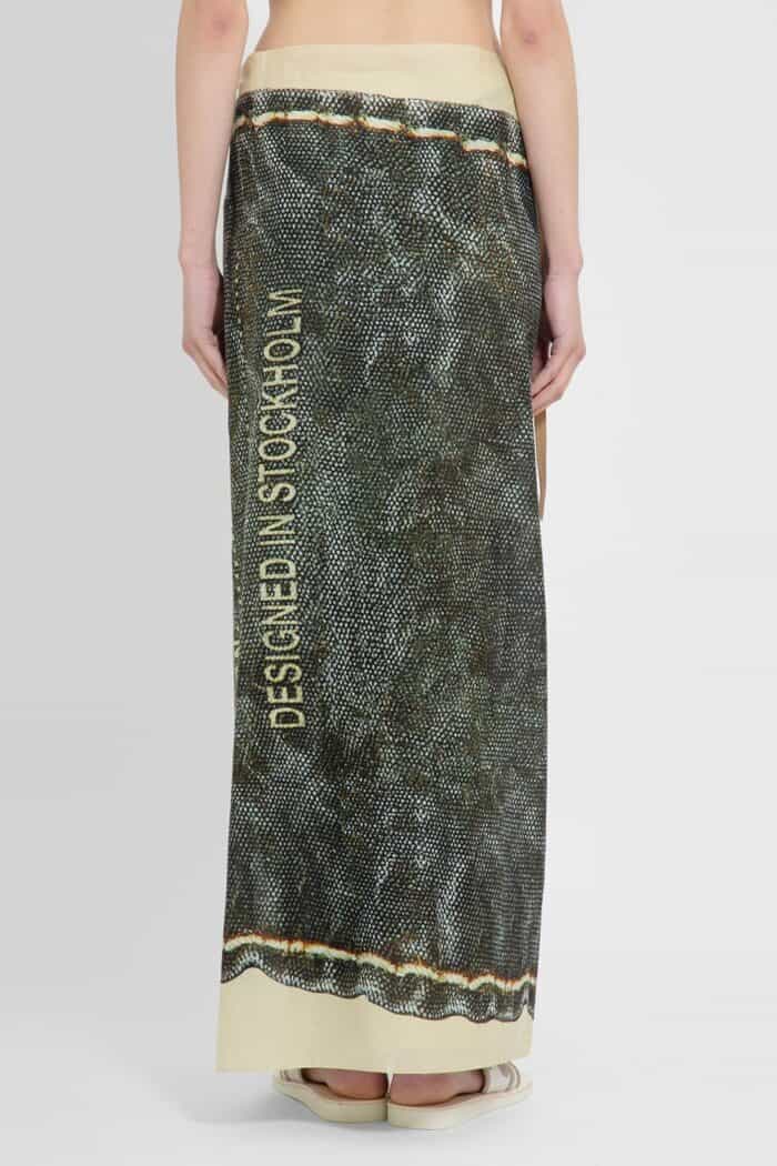 ACNE STUDIOS Printed Sarong Scarf Skirt