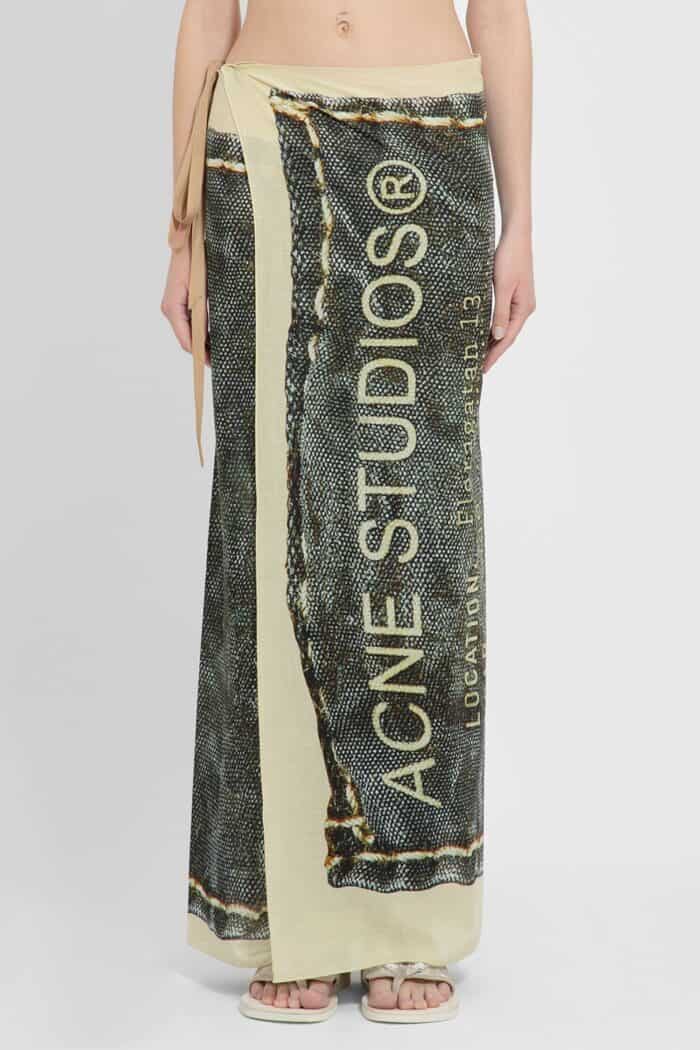 ACNE STUDIOS Printed Sarong Scarf Skirt