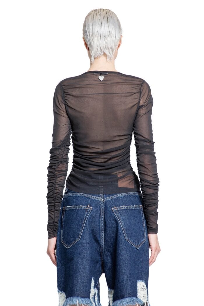 ACNE STUDIOS Ruched Mesh Top