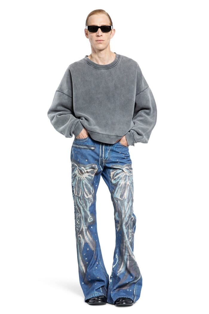 ACNE STUDIOS Tromp L'oeil Airbrush Bow Jeans