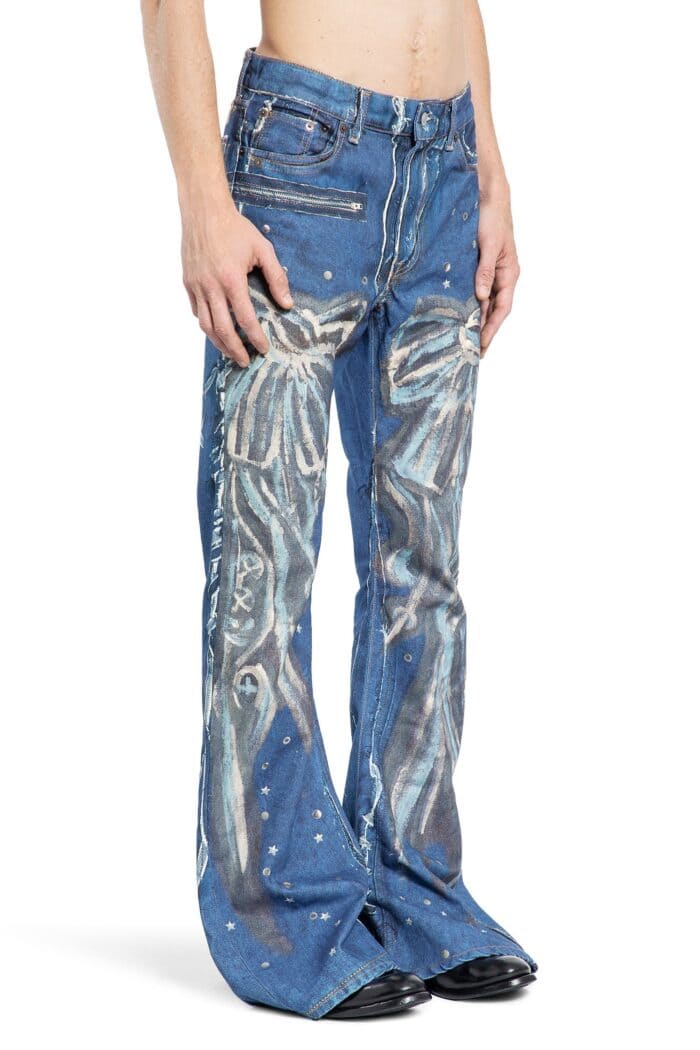 ACNE STUDIOS Tromp L'oeil Airbrush Bow Jeans