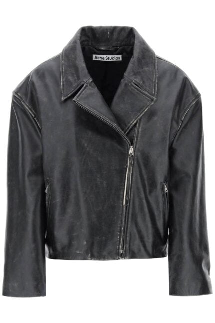 ACNE STUDIOS 'vintage Leather Jacket With Distressed Effect