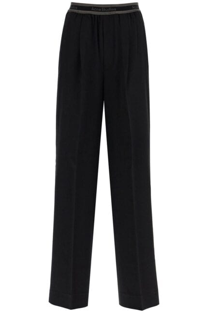 ACNE STUDIOS Wide Twill Pants With Elastic Waistband