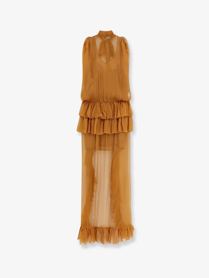 Actualee Asymmetric Voile Dress