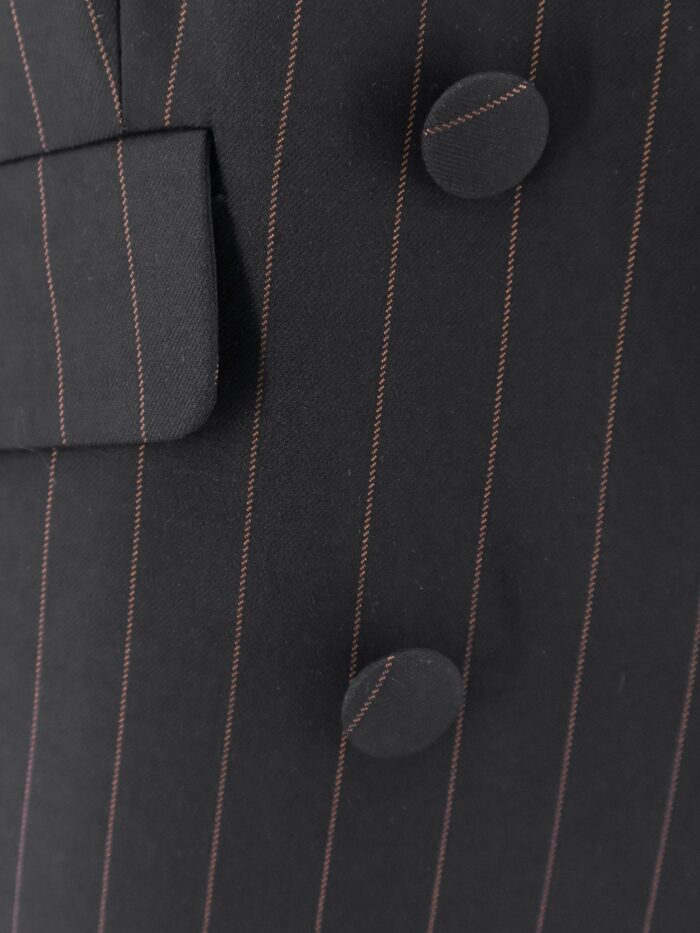 Actualee Double-breasted Pinstriped Blazer