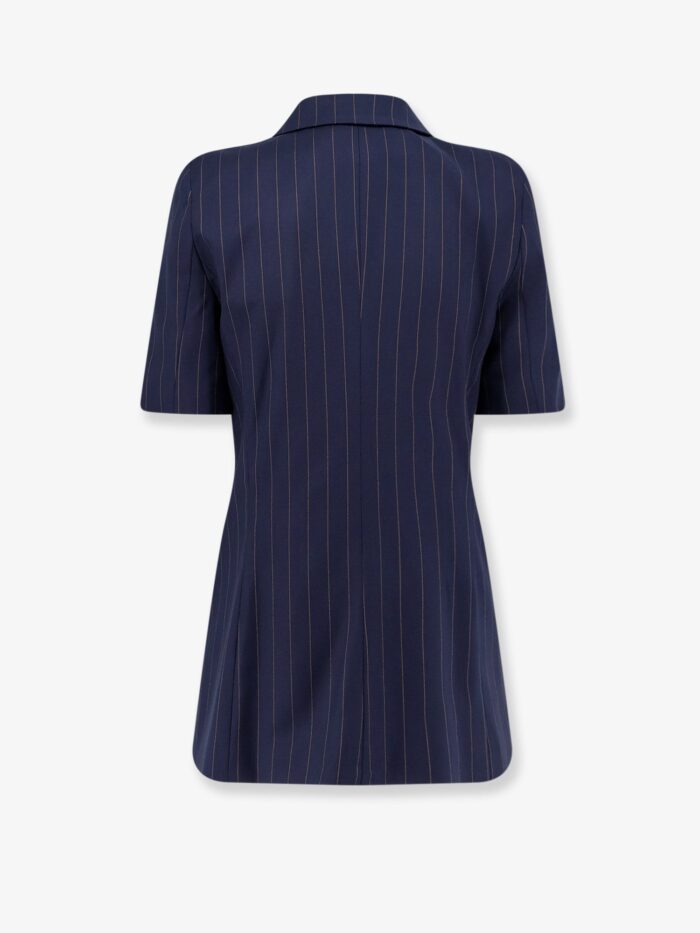 Actualee Double-breasted Pinstriped Blazer