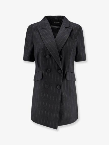 Actualee Double-breasted Pinstriped Blazer