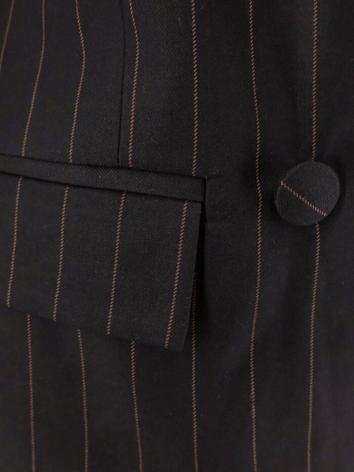 Actualee Double-breasted Pinstriped Coat