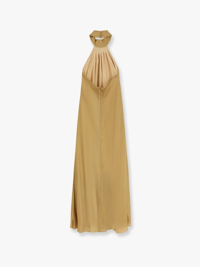 Actualee Flared Satin Long Dress