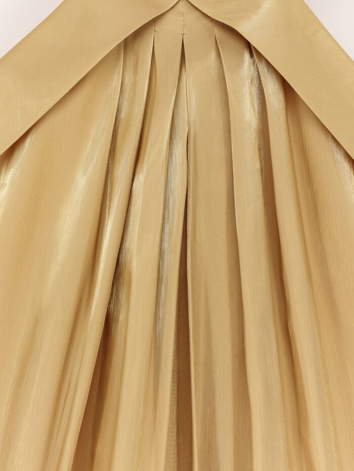 Actualee Flared Satin Long Dress