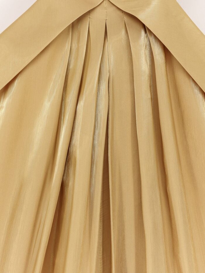 Actualee Flared Satin Long Dress