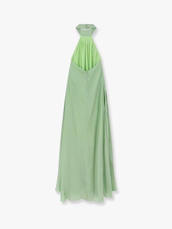 Actualee Flared Satin Long Dress