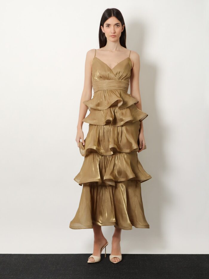 Actualee Flounced Long Dress