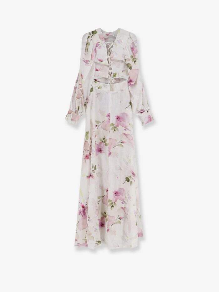 Actualee Linen And Cotton Long Dress