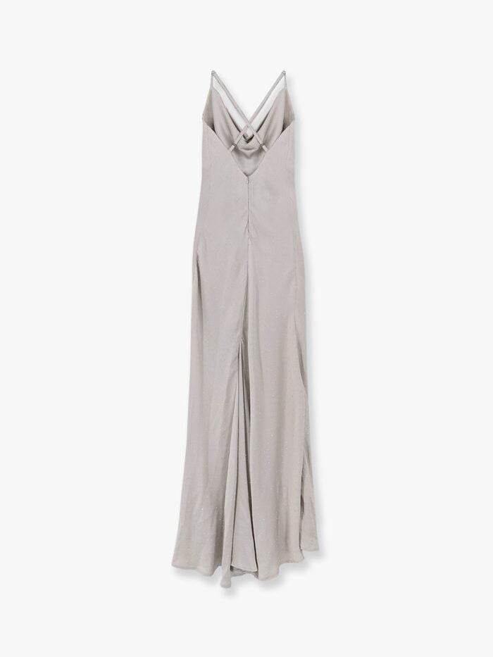 Actualee Long Dress With All-over Rhinestones