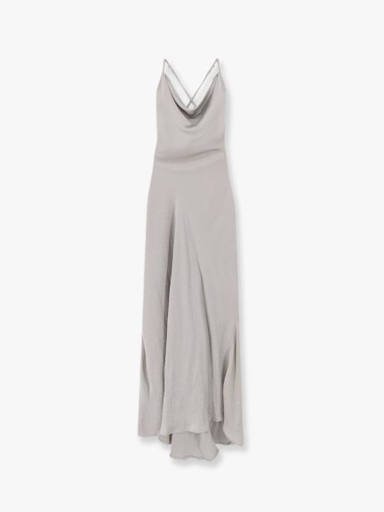 Actualee Long Dress With All-over Rhinestones