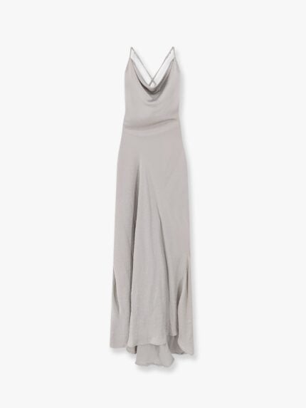 Actualee Long Dress With All-over Rhinestones