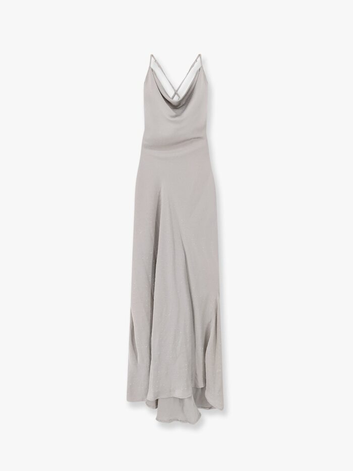 Actualee Long Dress With All-over Rhinestones