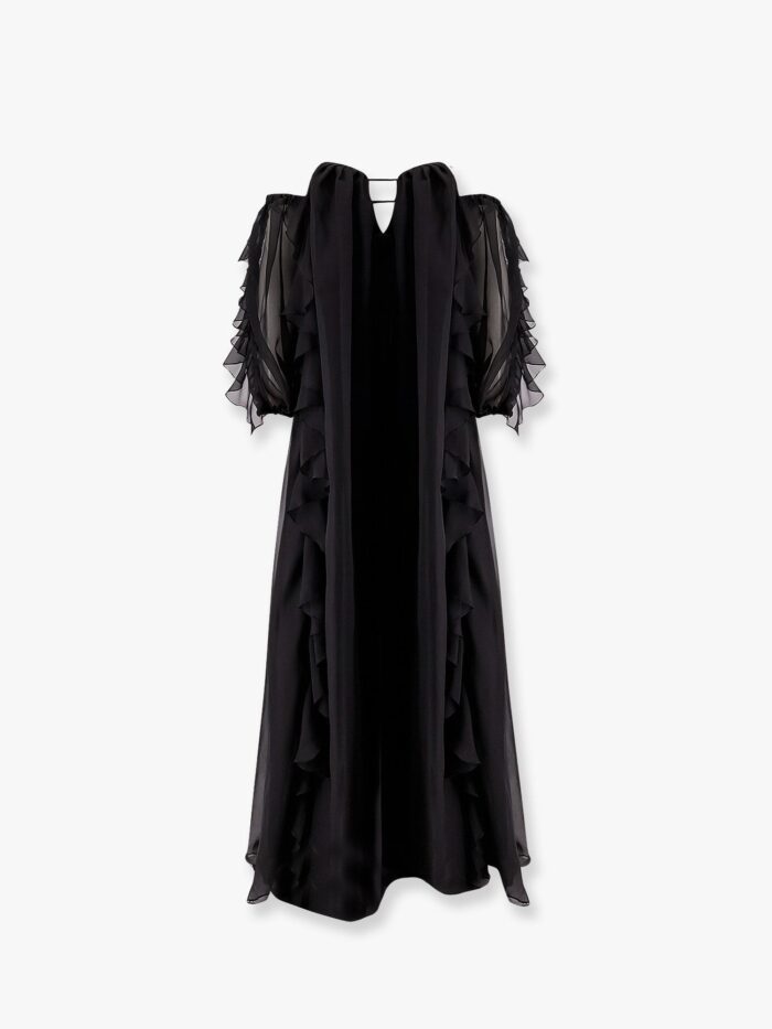Actualee Long Dress With Bustier And Rouches