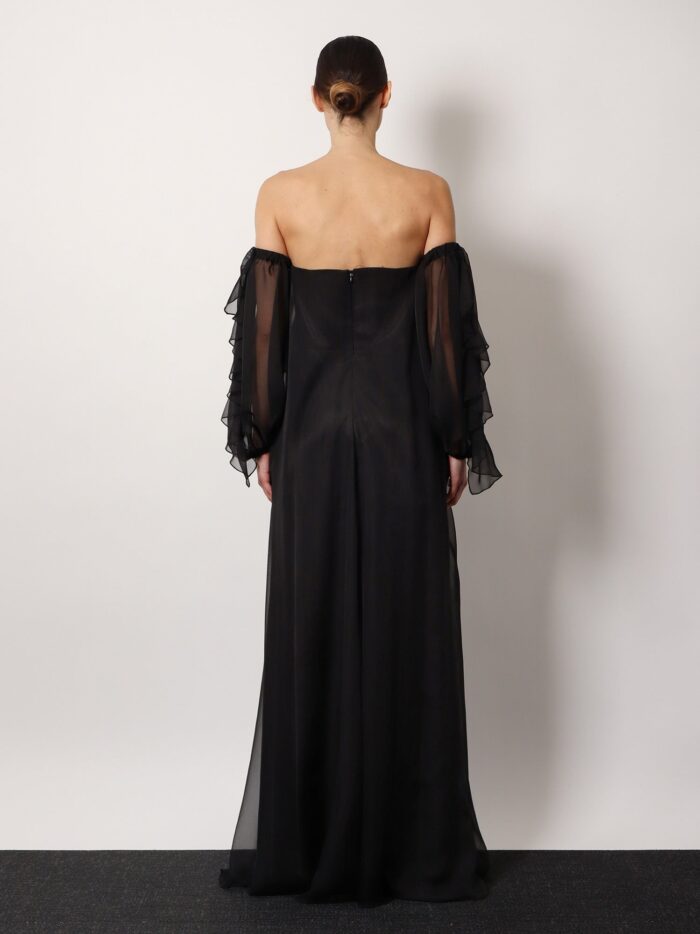 Actualee Long Dress With Bustier And Rouches