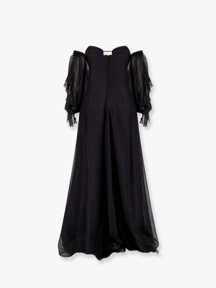 Actualee Long Dress With Bustier And Rouches