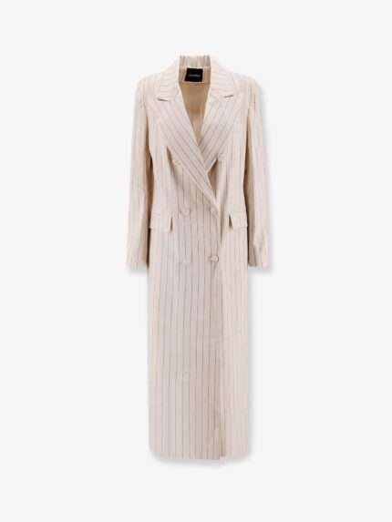 Actualee Pinstripe Fabric Coat