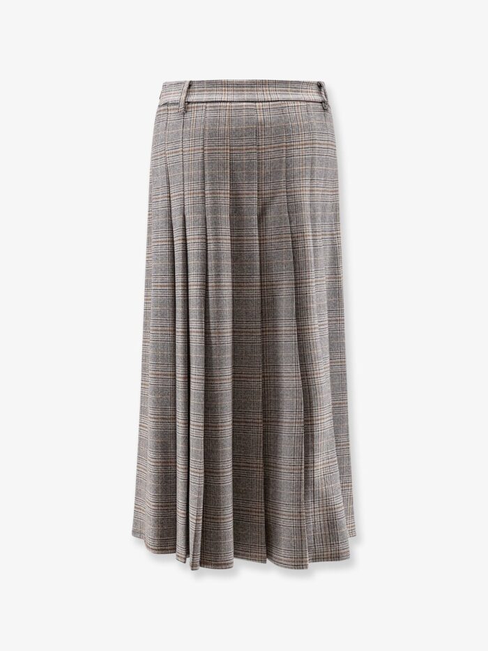 Actualee Pleated Tartan Skirt