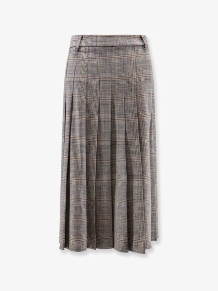 Actualee Pleated Tartan Skirt