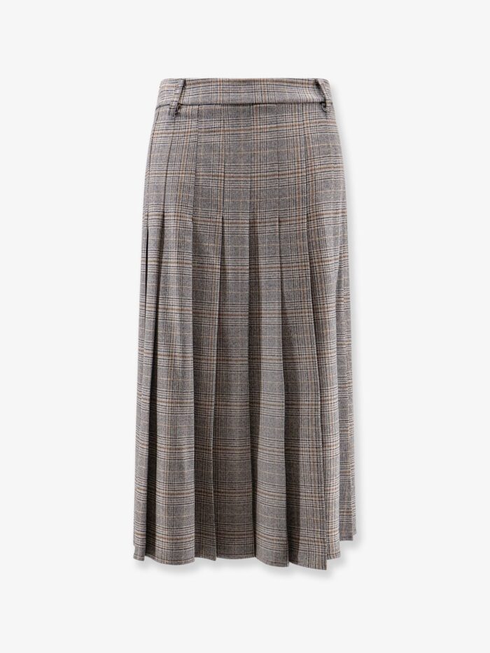 Actualee Pleated Tartan Skirt