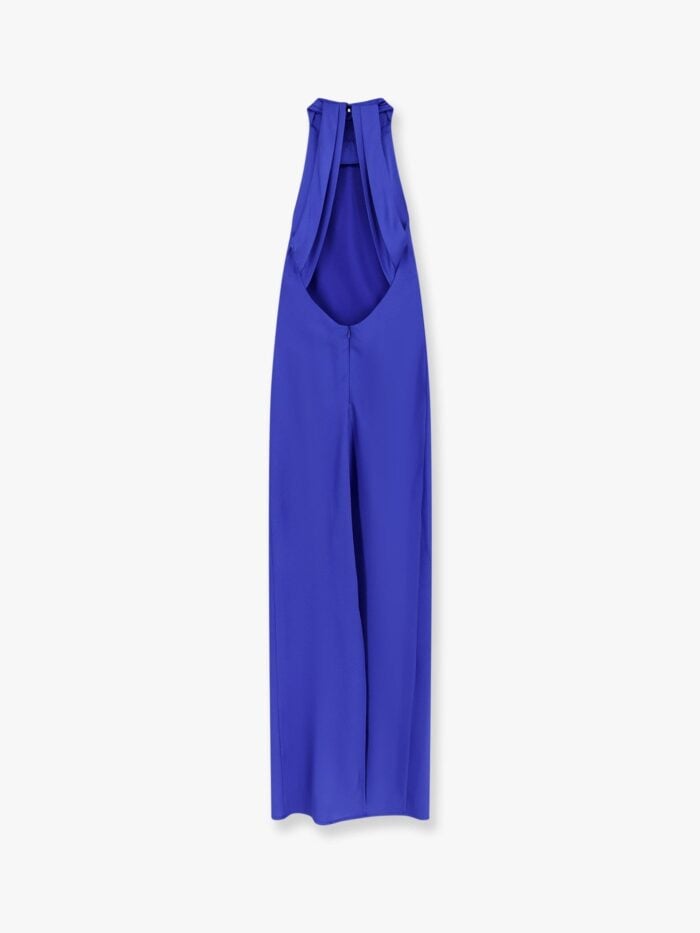Actualee Satin Long Dress With Neckline On The Back
