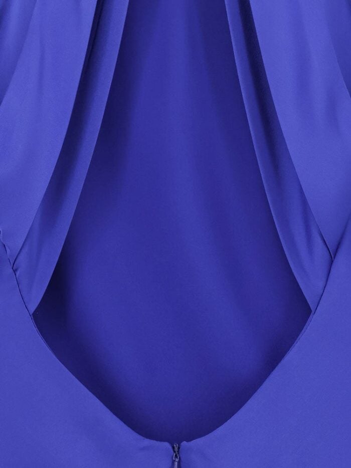 Actualee Satin Long Dress With Neckline On The Back