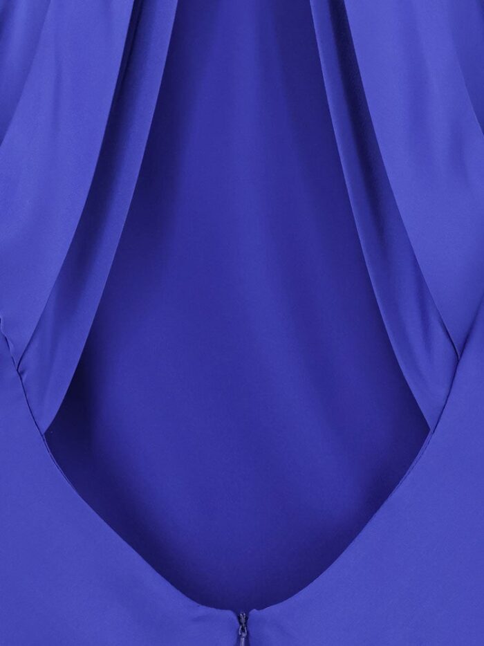 Actualee Satin Long Dress With Neckline On The Back