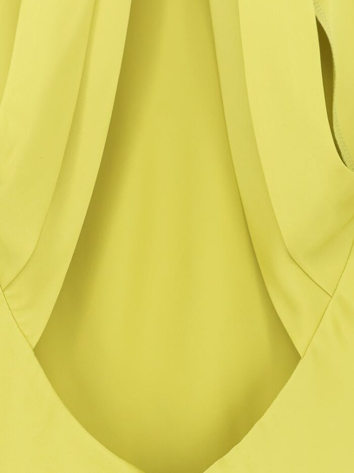 Actualee Satin Long Dress With Neckline On The Back