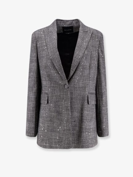 Actualee Tartan Blazer With Sequins And Lurex Profiles