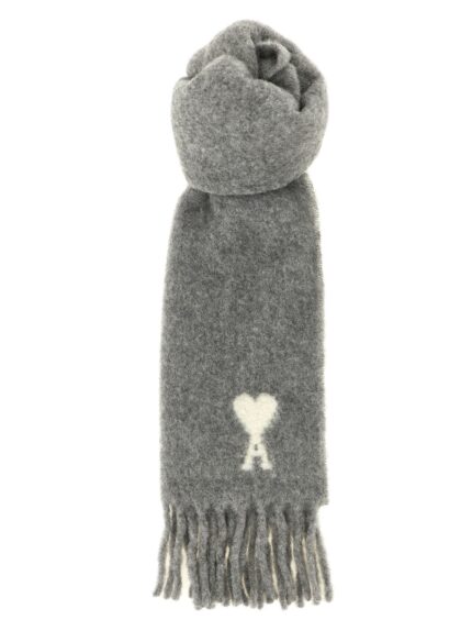 AMI PARIS ADC Logo Scarf And Fringes