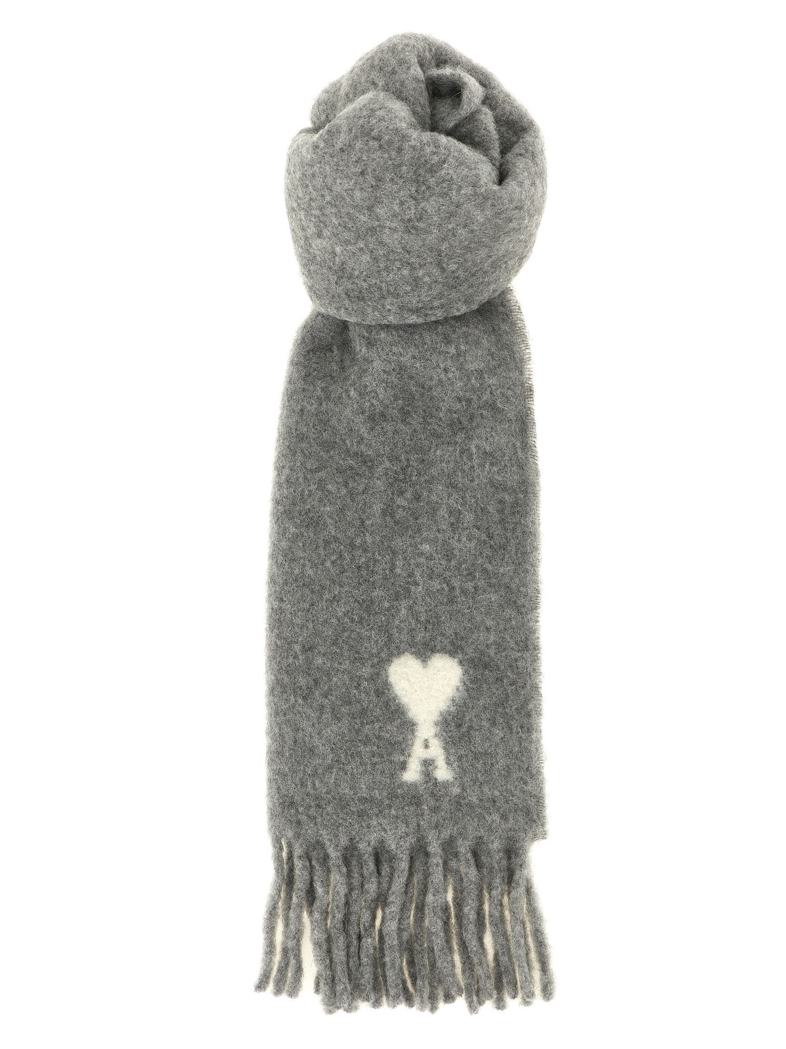AMI PARIS ADC Logo Scarf And Fringes