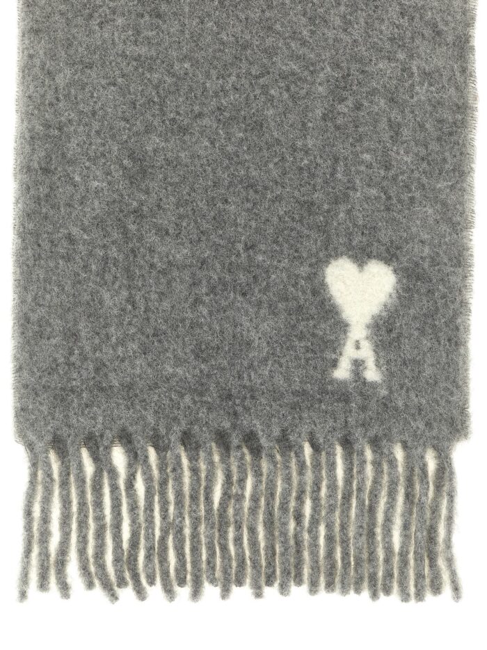 AMI PARIS ADC Logo Scarf And Fringes