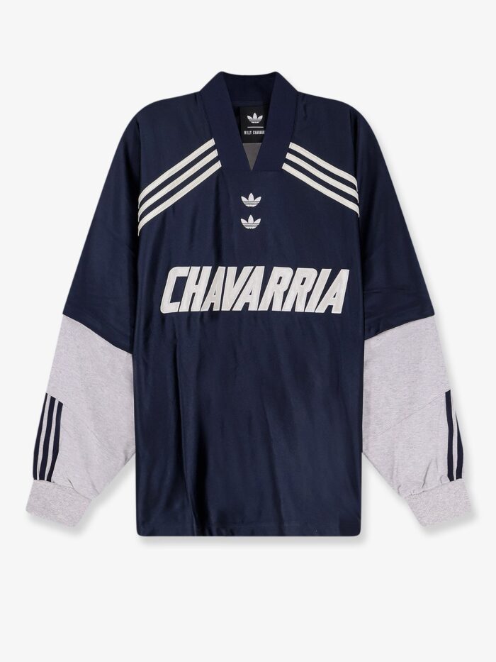 adidas x willy chavarria jersey sweatshirt with frontal logo ADIDAS X WILLY CHAVARRIA Jersey Sweatshirt With Frontal Logo