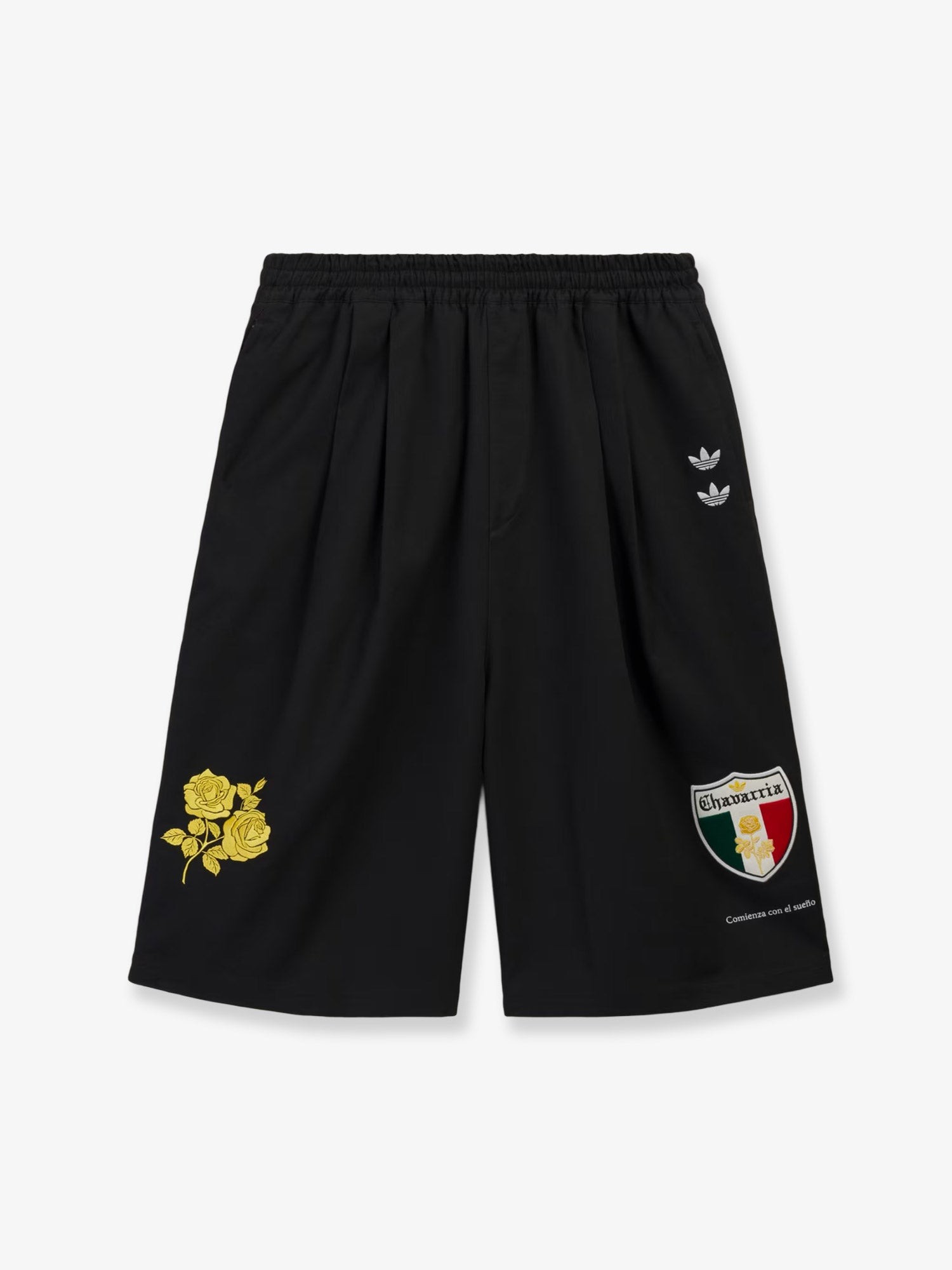 ADIDAS X WILLY CHAVARRIA Oversized Cotton Bermuda Shorts With Logo Embroidery